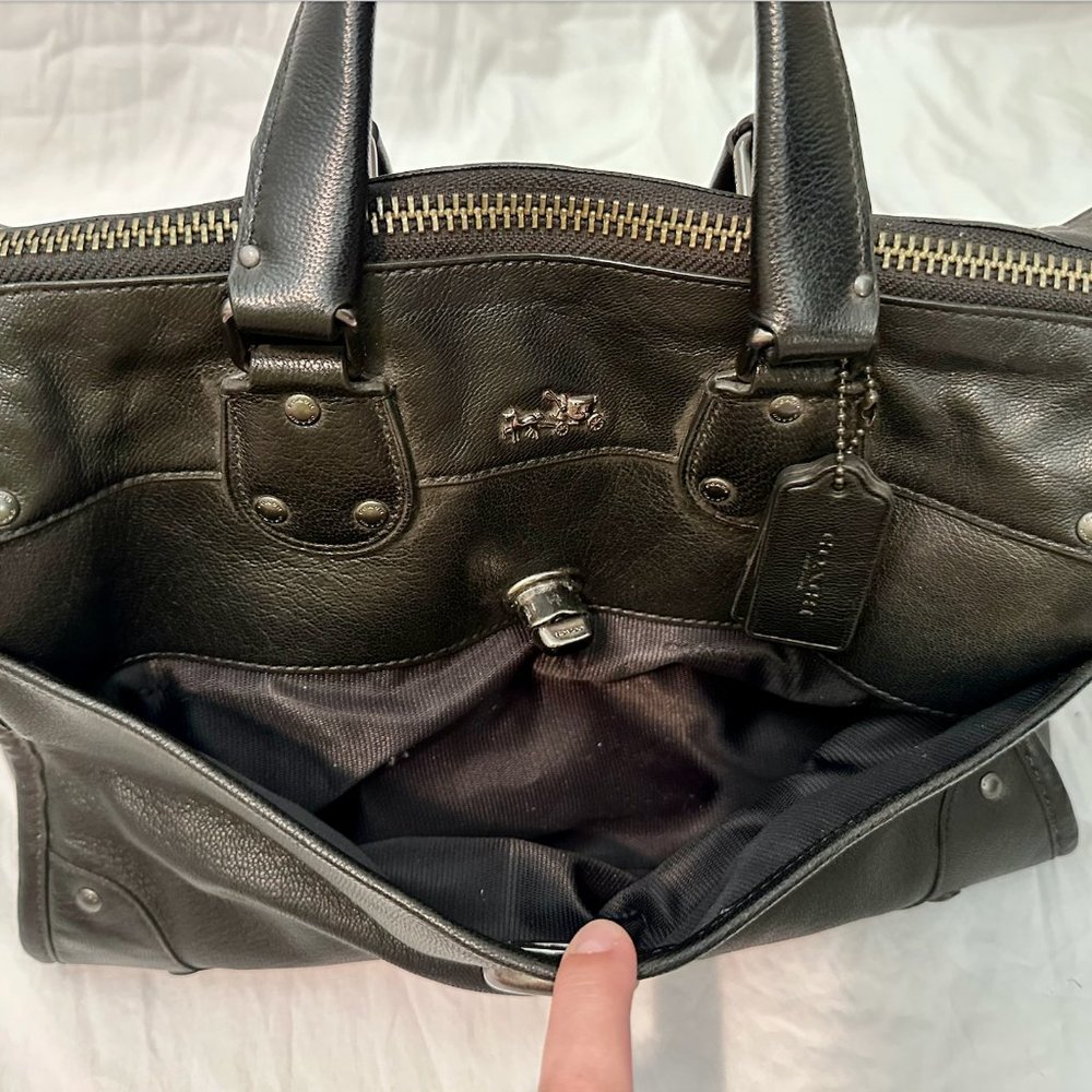 Coach Grain Leather Rhyder Satchel - Picture 7 of 8